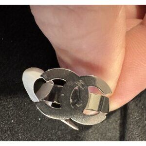 ACERO SIlvertone CC Letters Womens Ring Stainless Steel Silver 17 US 7 NEW